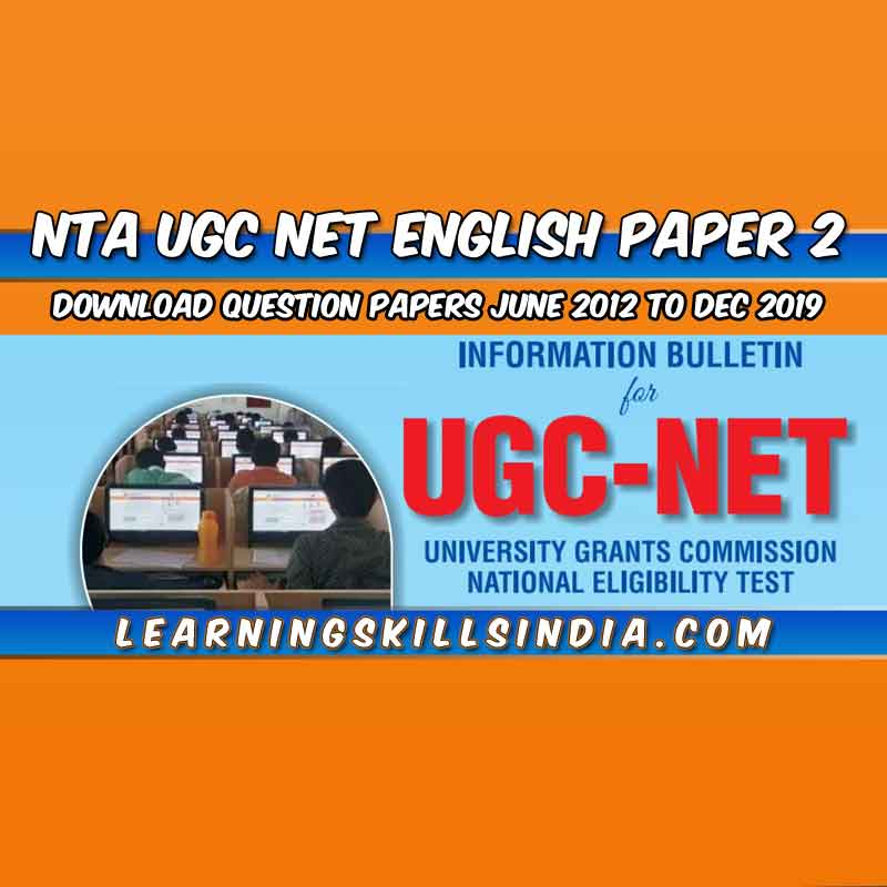 UGC NET English Previous Year Question Papers with Answer Keys from June 2012 to December 2019