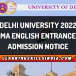 DU MA English Entrance 2022 – Eligibility, Seats, Application & More