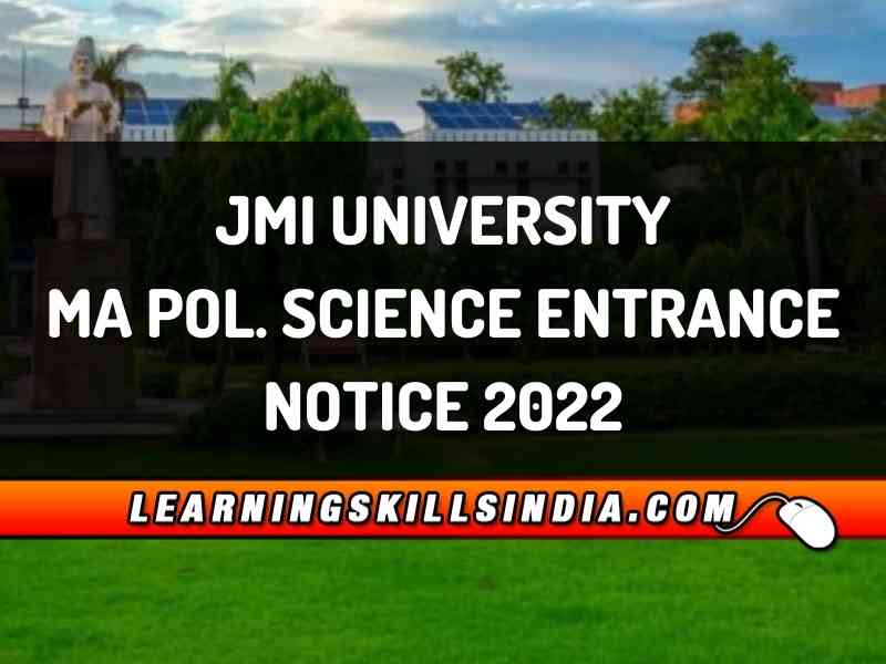 Jamia MA Political Science Entrance 2022 – Syllabus, Eligibility & More