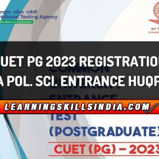 CUET PG 2023 MA Political Science Entrance HUQP18 