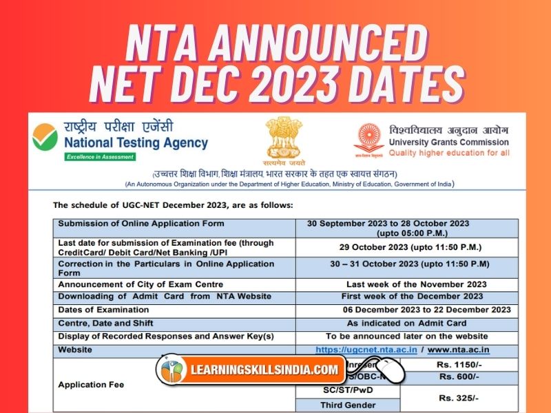 UGC NET December 2023: Important Dates, Application Process, and More