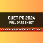 CUET PG 2024 Date Sheet – Test Dates & Timings