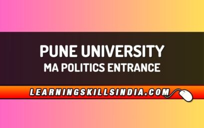 SPPU MA Political Science Entrance Notice for 2024 Admissions