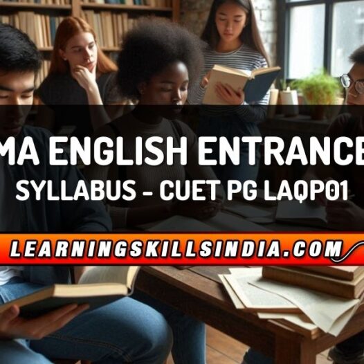 MA English Entrance Syllabus – CUET PG LAQP01