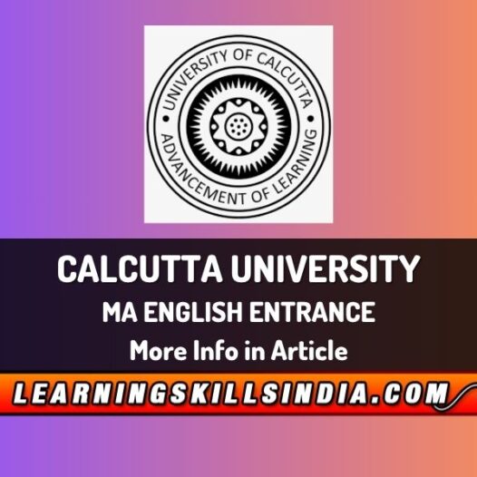 Calcutta University MA English Entrance 2025 Details