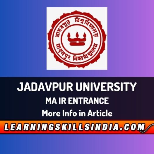 Jadavpur University MA International Relations Entrance 2025